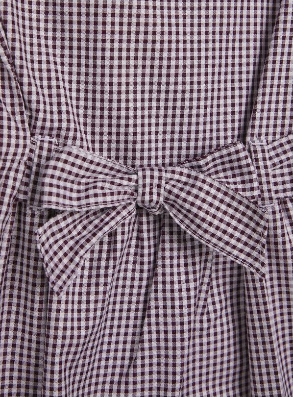 Burgundy gingham school clearance dress